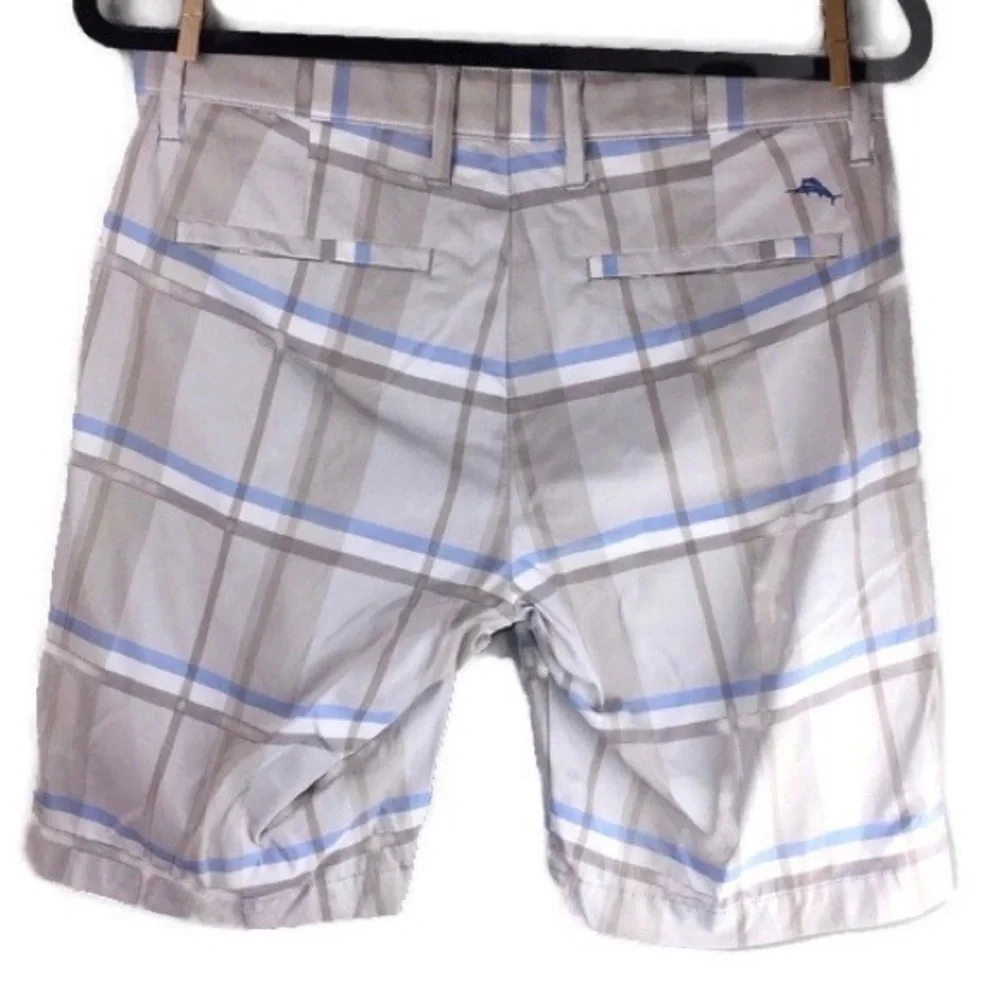 Tommy Bahama Chip Shot Plaid 10” Stretch Performance Golf Shorts Size 30